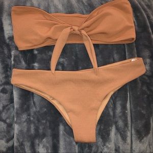 Peach colored bikini